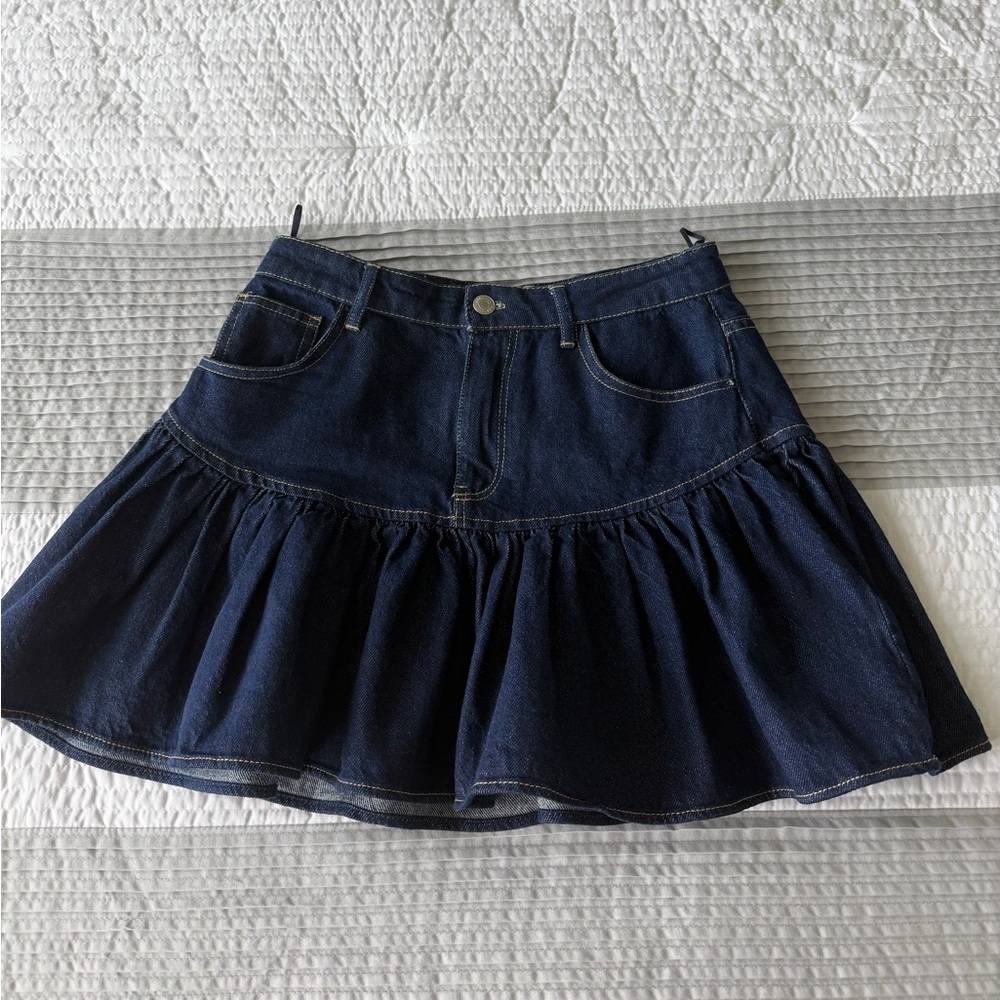 Zara Navy Skater Skirt